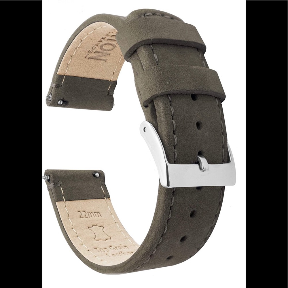 18mm Espresso - Barton Quick Release watch Strap